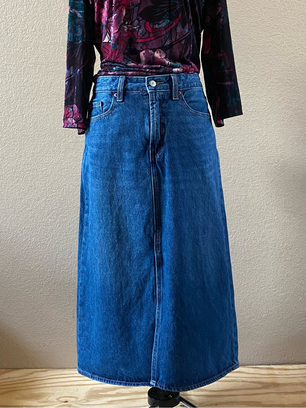 Old Navy Long Denim Maxi Skirt